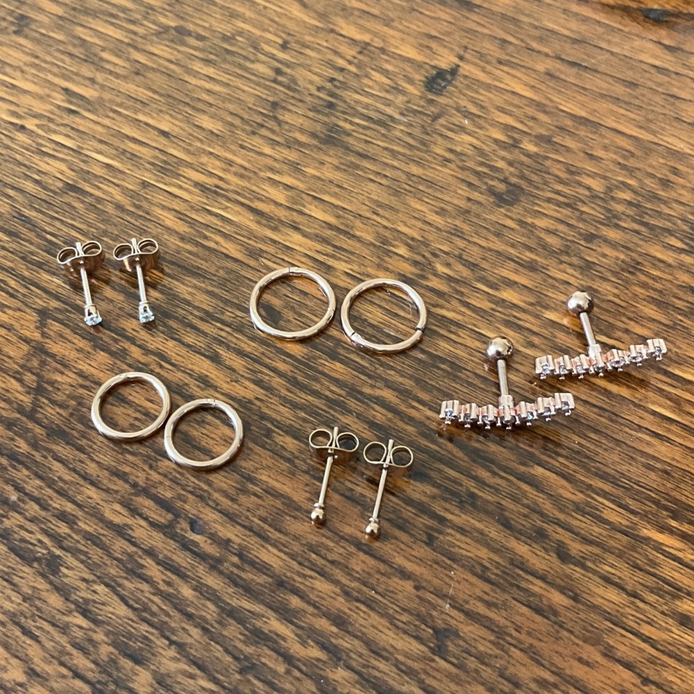 Stainless Stud Earrings Set